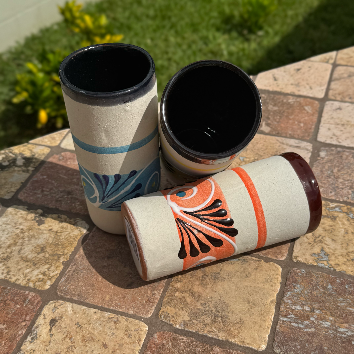 Mexican ceramic clay Tumbler/cup | Handmade in Mexico | Kitchen | Sets of 5, 10, 15, and 20 available! | Perfect for parties and weddings