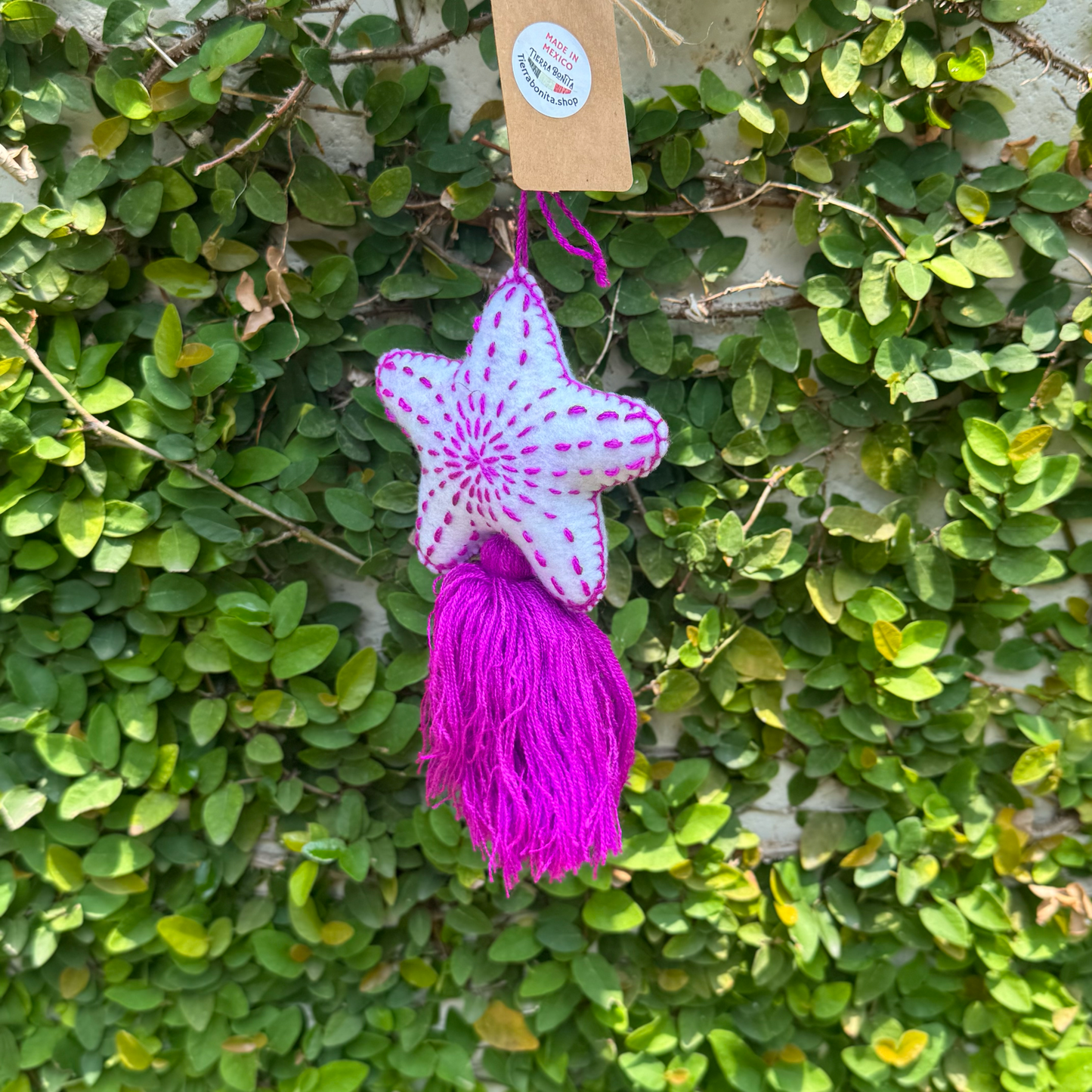 Hanging star tassel | Handmade in Mexico | Car, bag, or purse charm | Car accessory | Sets of 5, 10, 15, and 20 available!