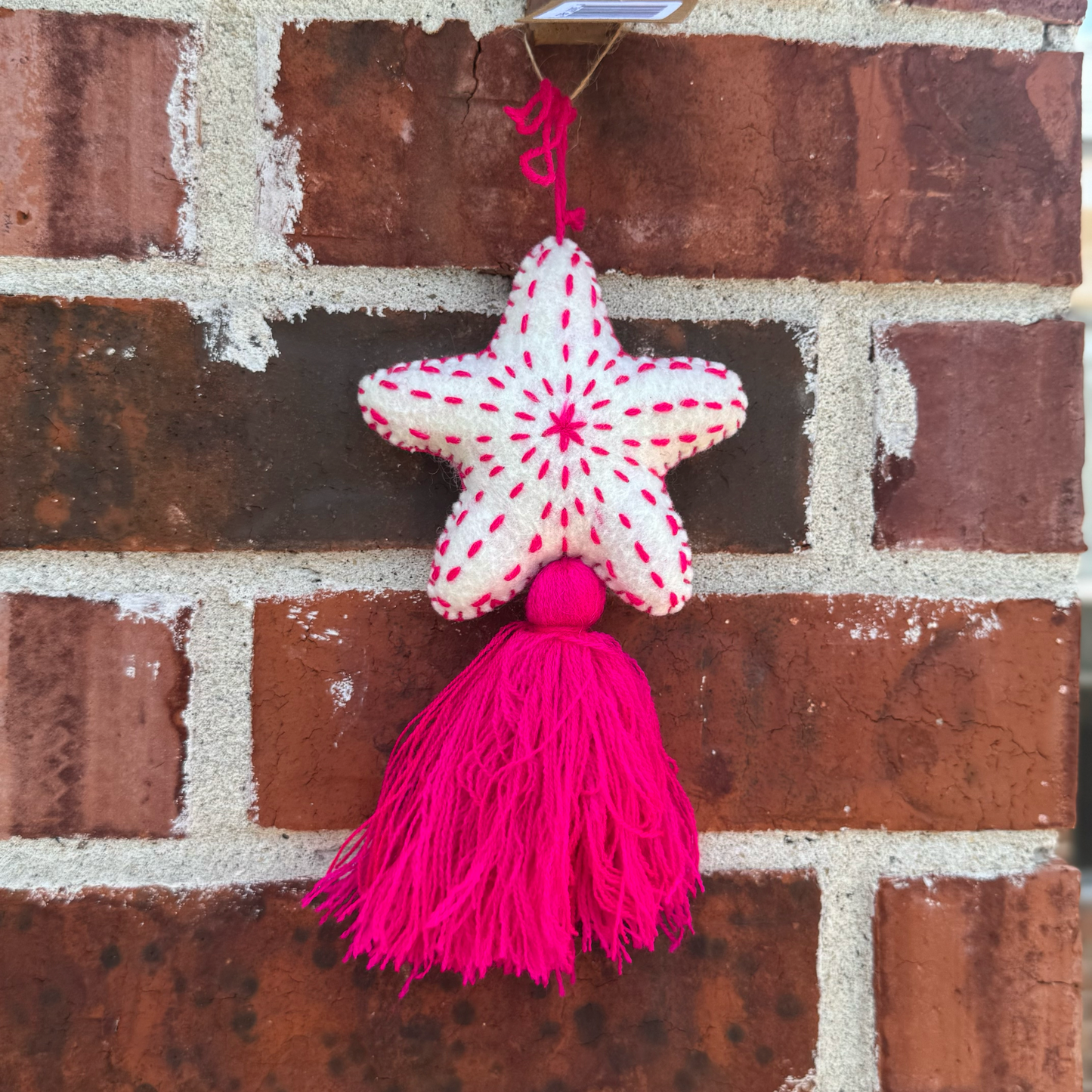 Hanging star tassel | Handmade in Mexico | Car, bag, or purse charm | Car accessory | Sets of 5, 10, 15, and 20 available!