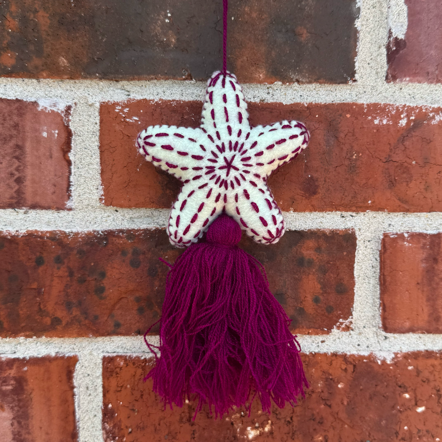 Hanging star tassel | Handmade in Mexico | Car, bag, or purse charm | Car accessory | Sets of 5, 10, 15, and 20 available!
