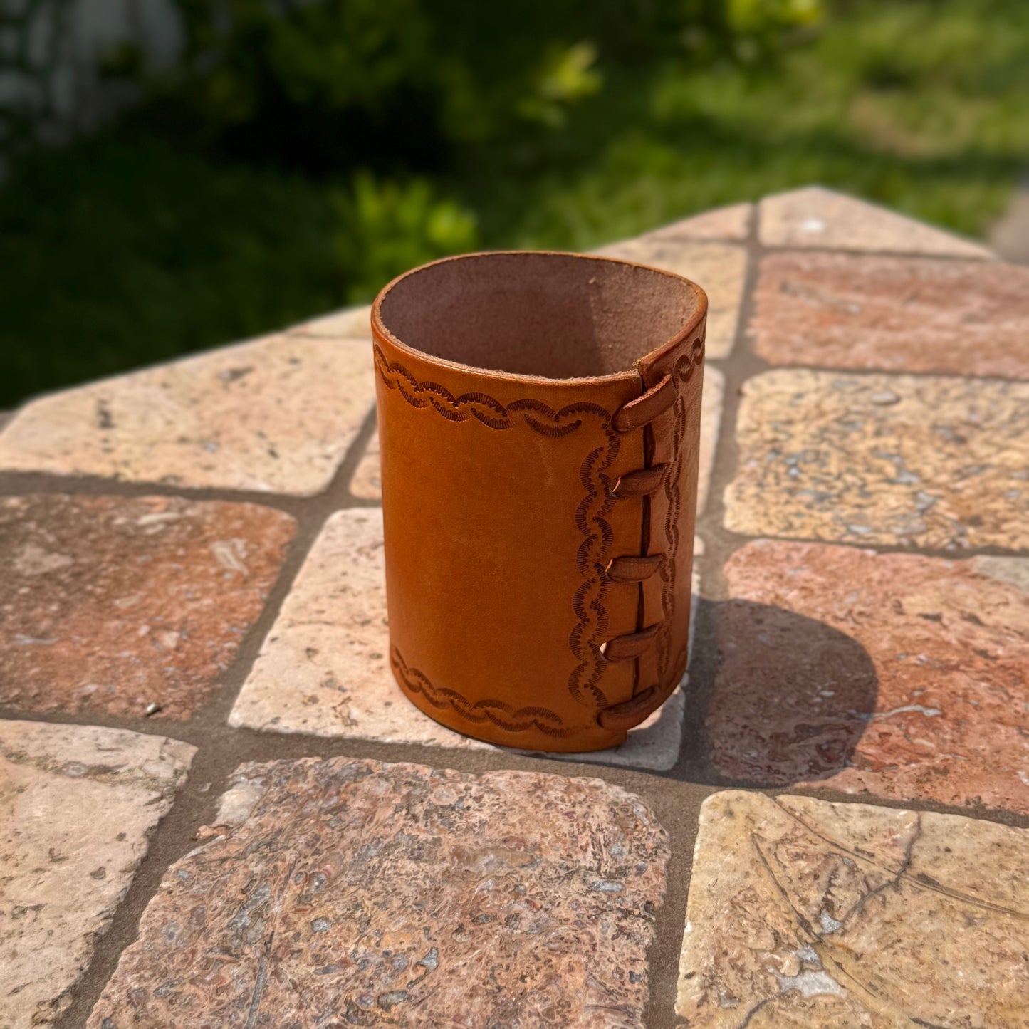 Leather can holder | handcrafted in Mexico | can cozies | Beverage holder