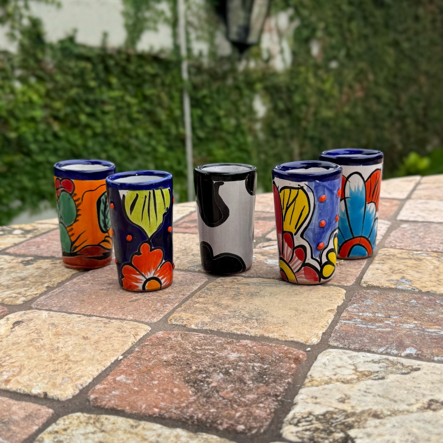 Mexican Talavera shot glasses | Handmade in Mexico | Party favors | Sets of 5,10,15,20, and more available!