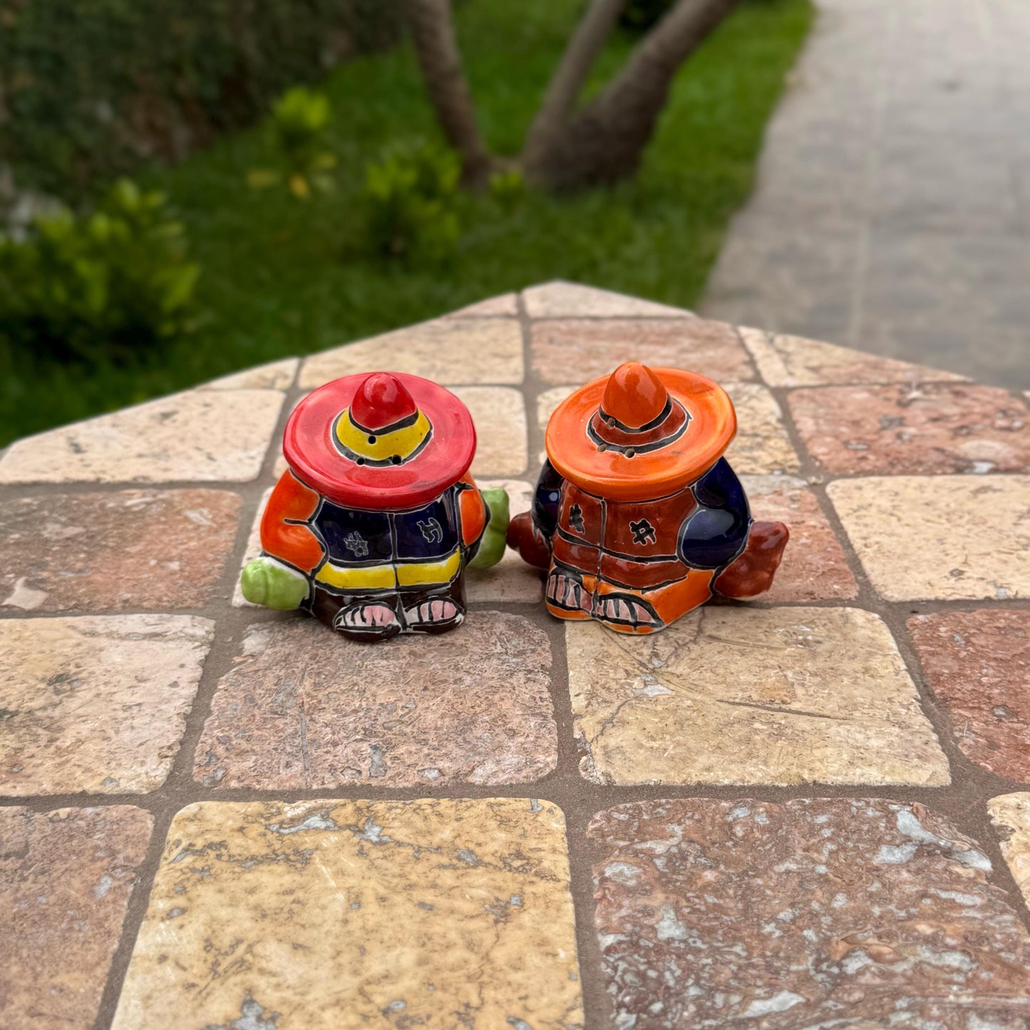 Salt and Pepper Rancherito Shaker | Handmade in Mexico | Talavera colorful design | Kitchen decor