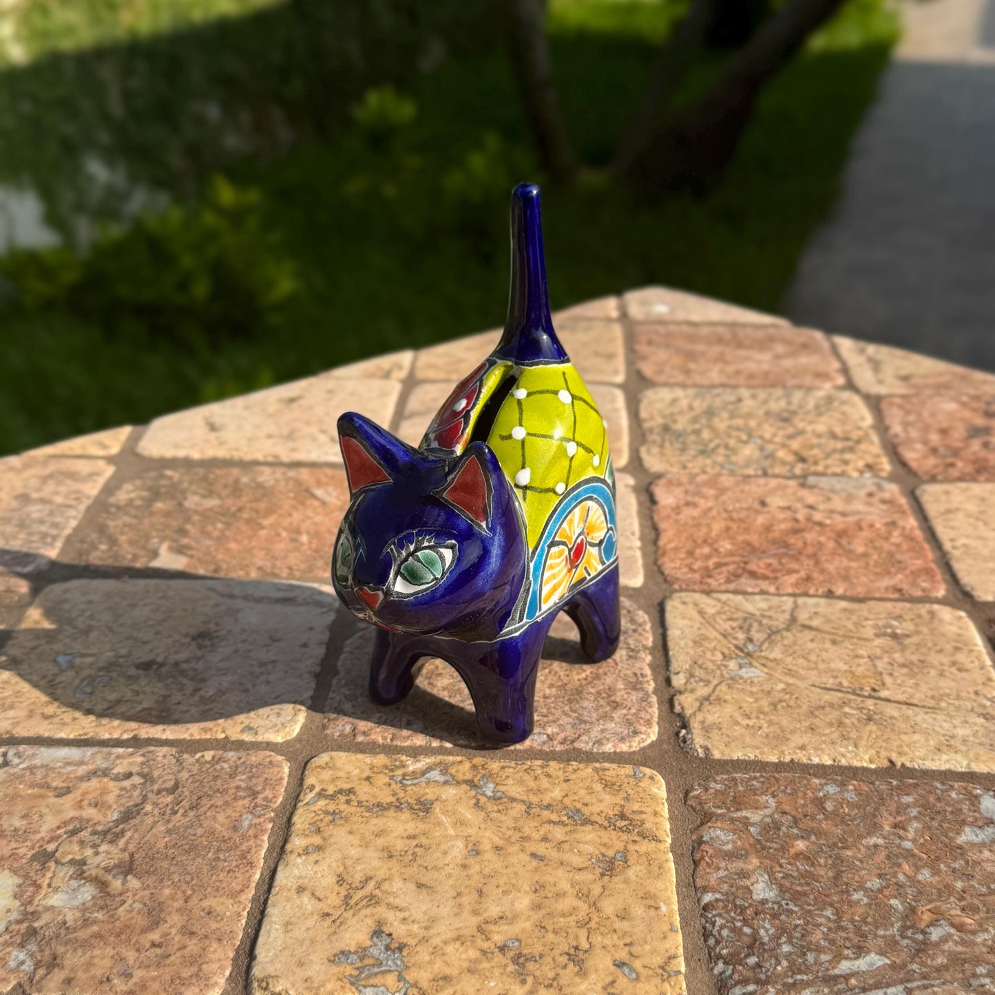 Talavera ceramic cat ring holders | Handmade in Mexico | Bedroom decor | Jewelry (ring) organizer | cat statue