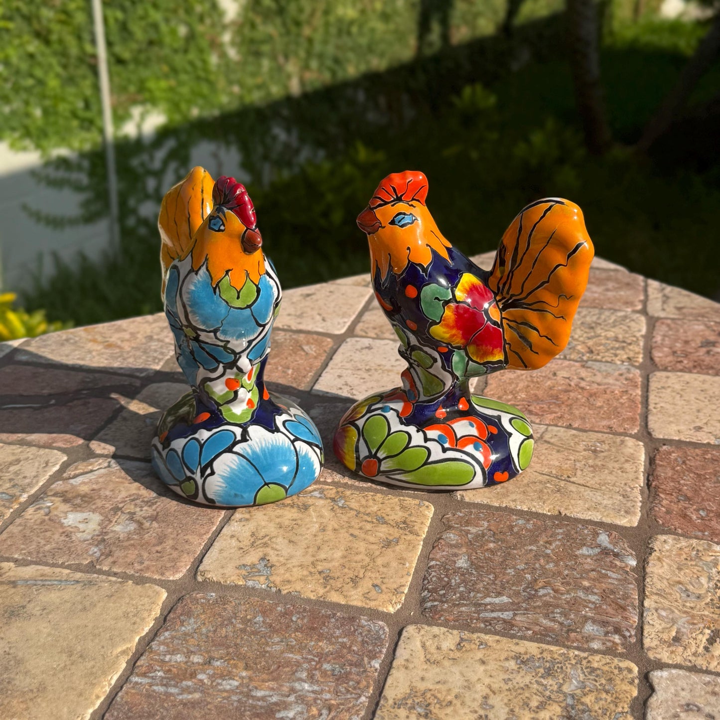 Ceramic Rooster Figurine | Handmade in Mexico | Vibrant and colorful design | Traditional talavera | Decor | Gallo