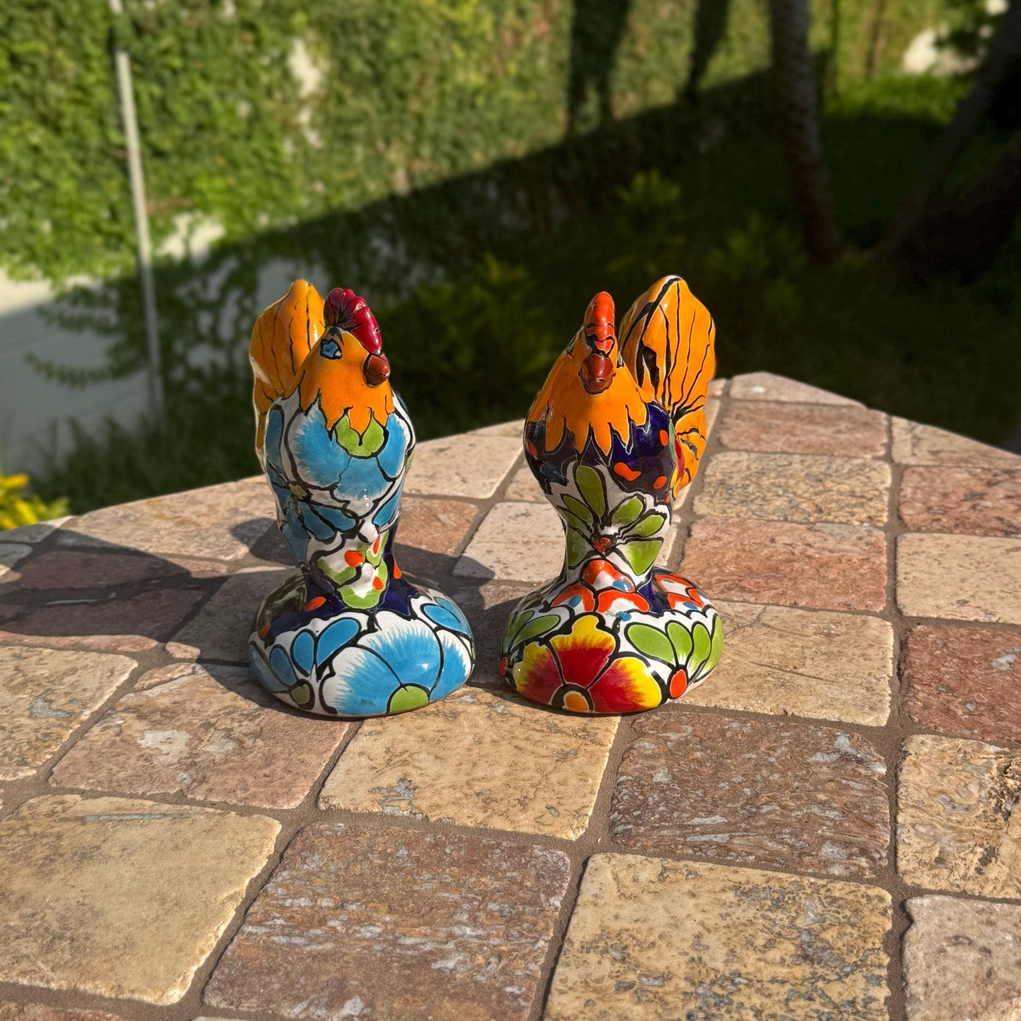 Ceramic Rooster Figurine | Handmade in Mexico | Vibrant and colorful design | Traditional talavera | Decor | Gallo