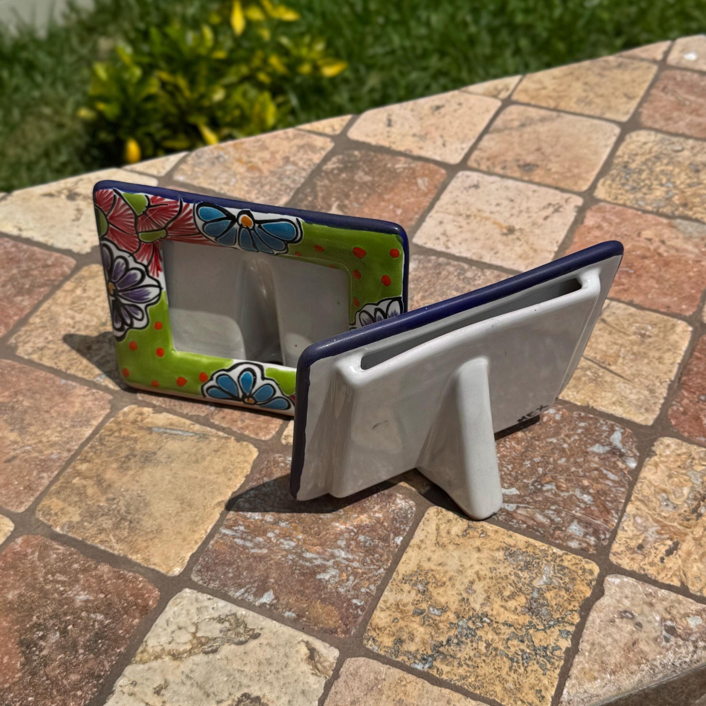 Talavera Picture Frames Horizontal (4x6) | Handmade in Mexico | Colorful unique pottery floral design| Party favors