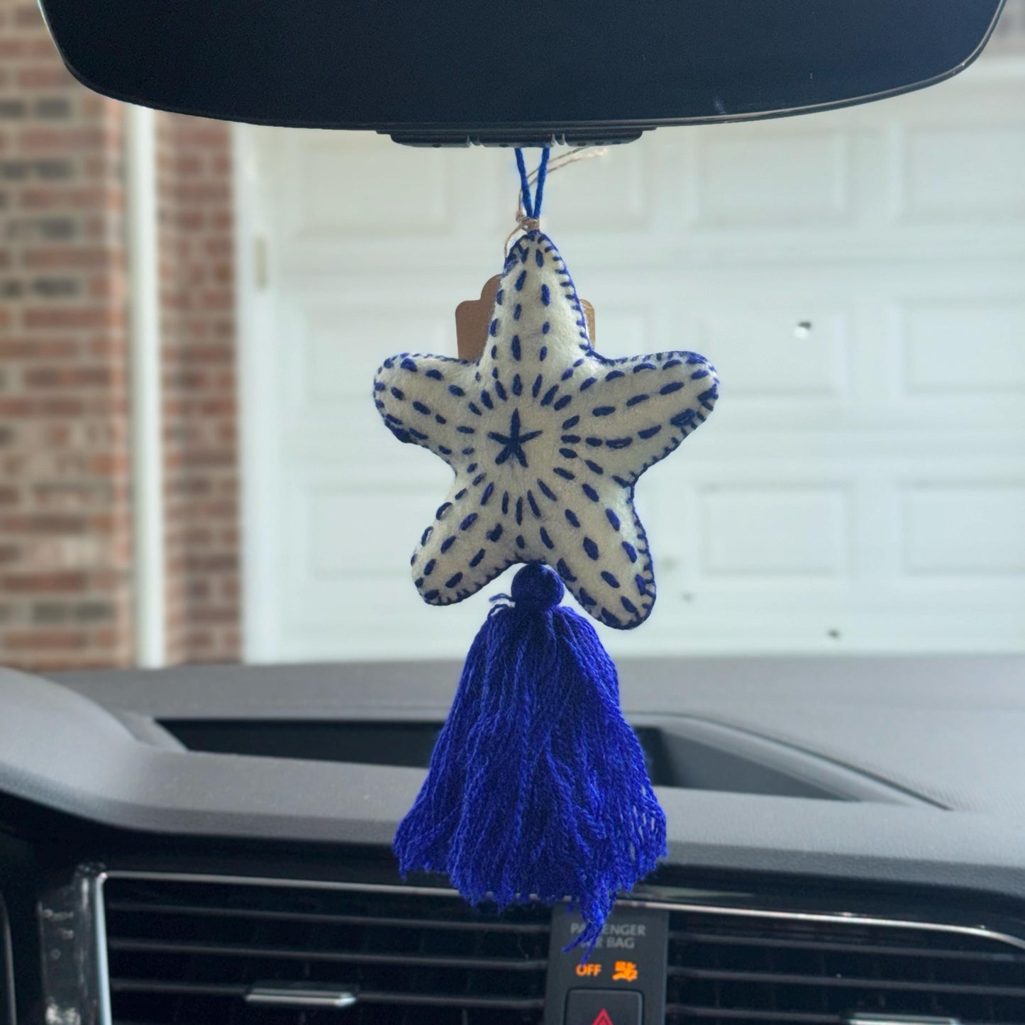 Hanging star tassel | Handmade in Mexico | Car, bag, or purse charm | Car accessory | Sets of 5, 10, 15, and 20 available!