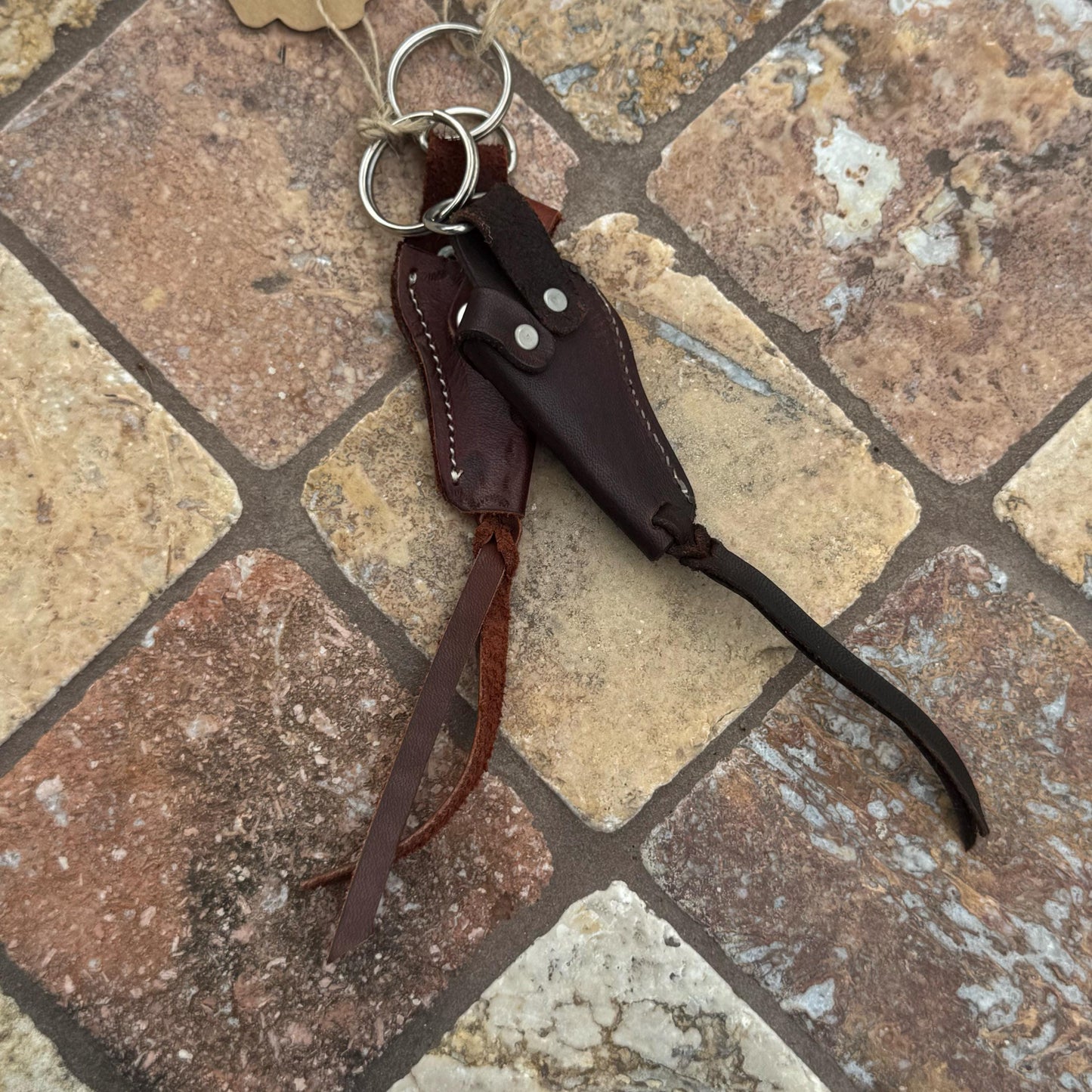 Leather Pistol Holder Keychain | Handcrafted in Mexico | Western | Cowboy | Vaquero