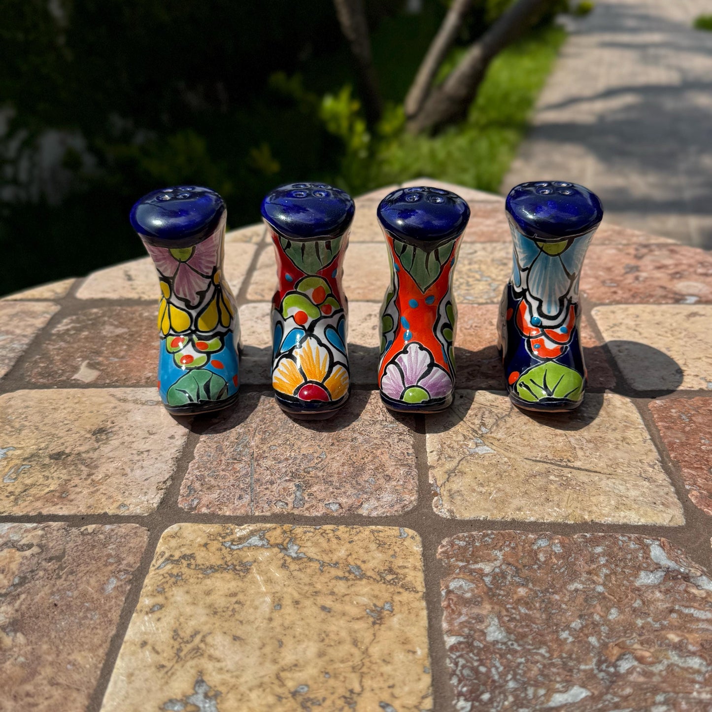 Talavera boot salt and pepper shaker | Handmade in Mexico | Kitchen and table decor