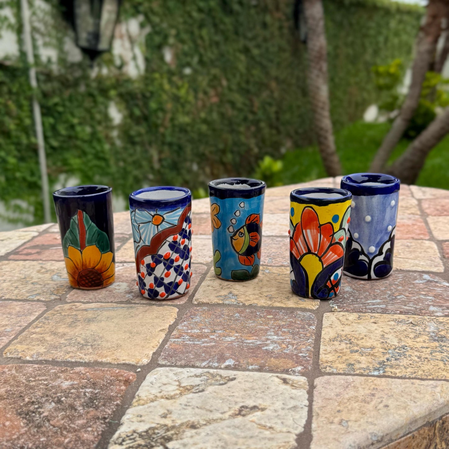 Mexican Talavera shot glasses | Handmade in Mexico | Party favors | Sets of 5,10,15,20, and more available!