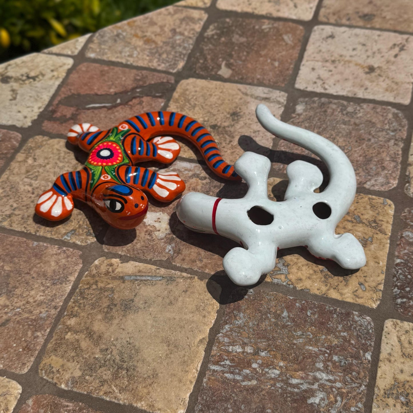 Talavera Clay Lizard | Handmade and hand-painted in Mexico | Wall art | Yard decor