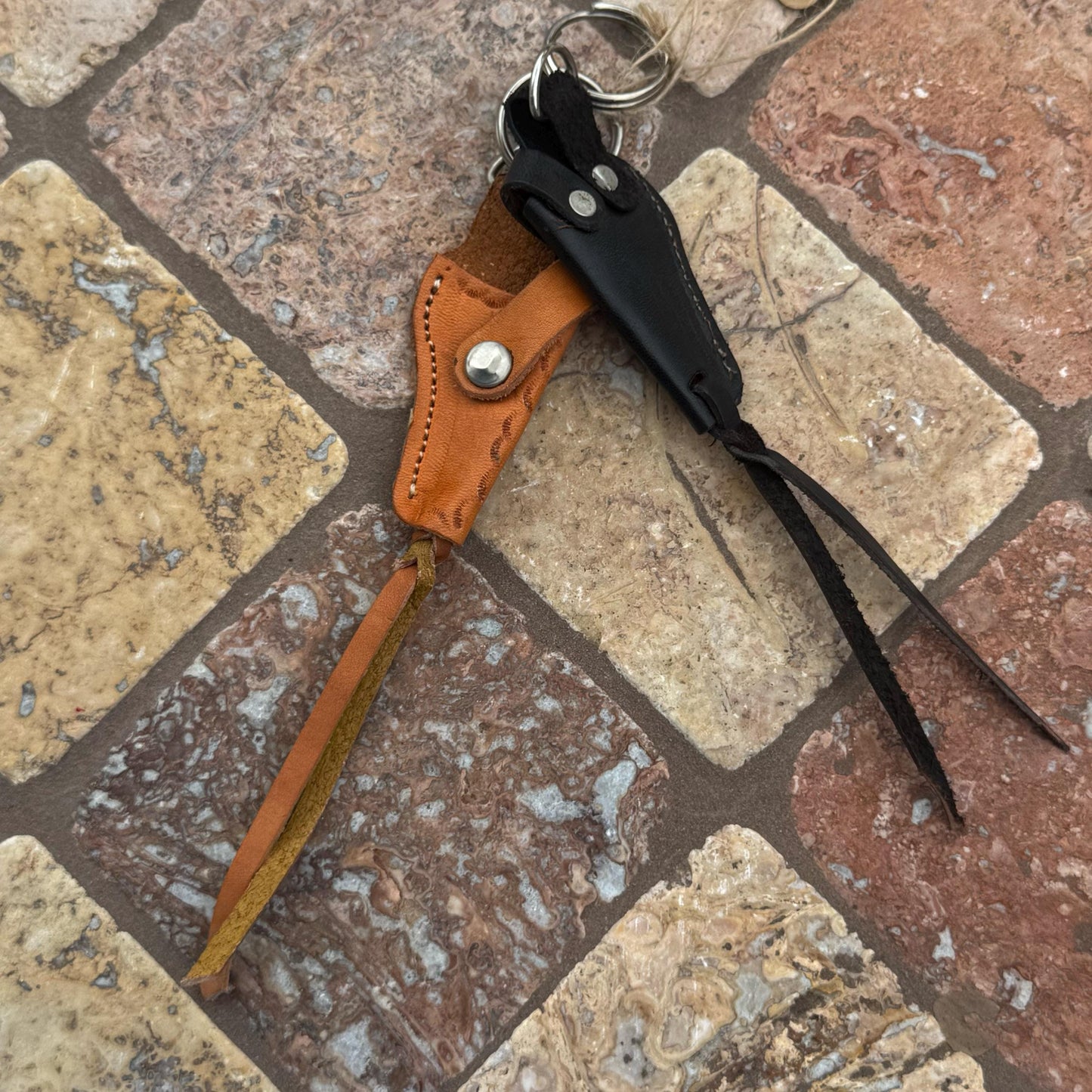 Leather Pistol Holder Keychain | Handcrafted in Mexico | Western | Cowboy | Vaquero