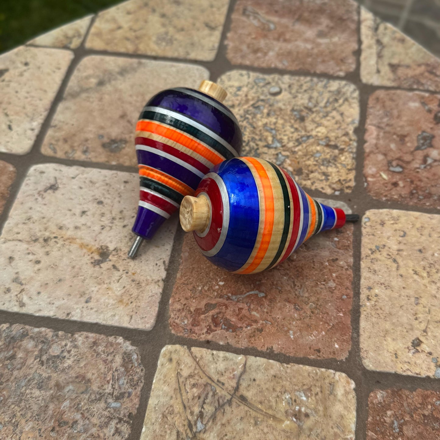 Handmade Mexican Trompo | Classic wooden spinning toy | Gift and party favors | Toys for kids | Sets of 5, 10, 15, and 20 available!