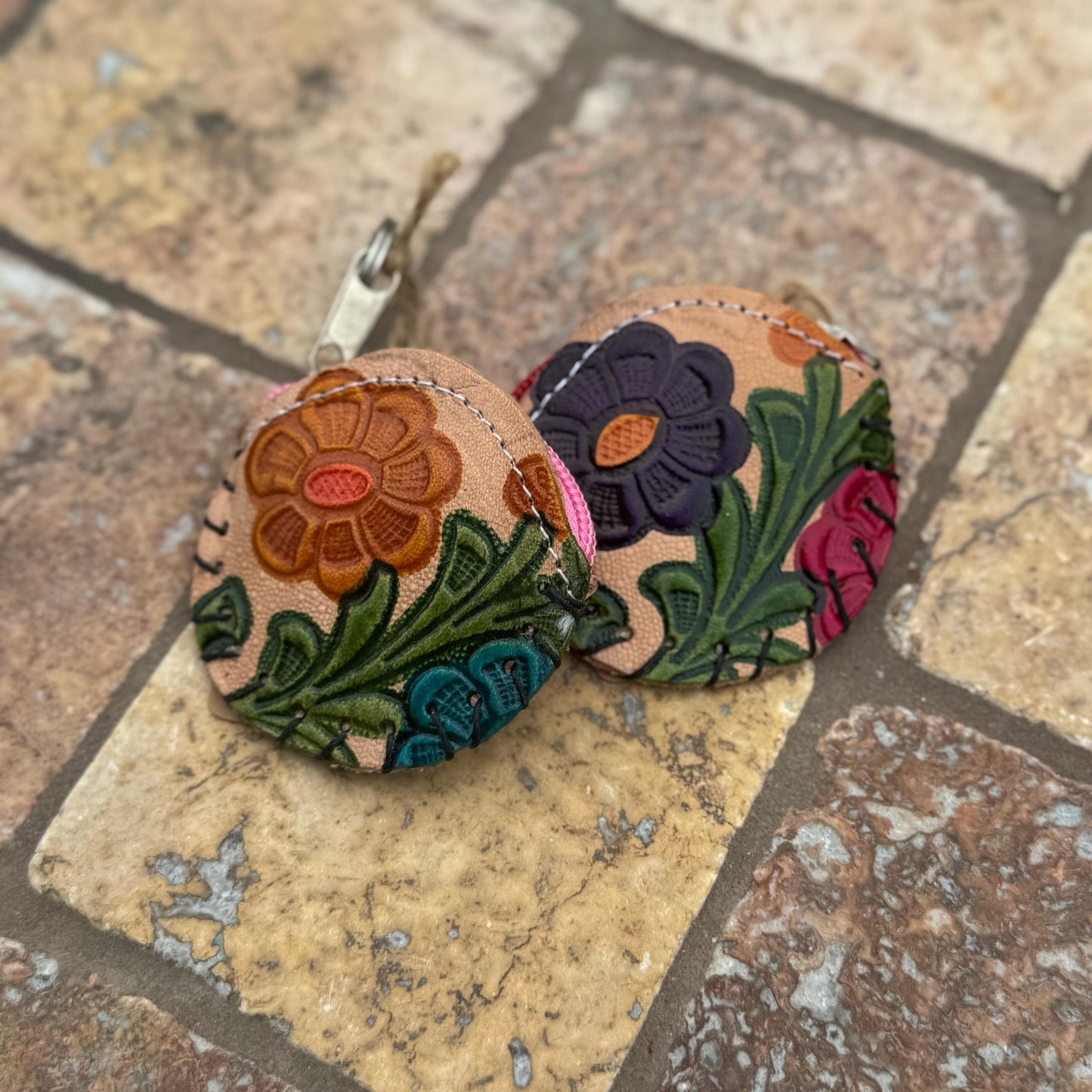 Frida Kahlo and floral small coin purses | Handmade in Mexico | Frida inspired | Purse and small bag |