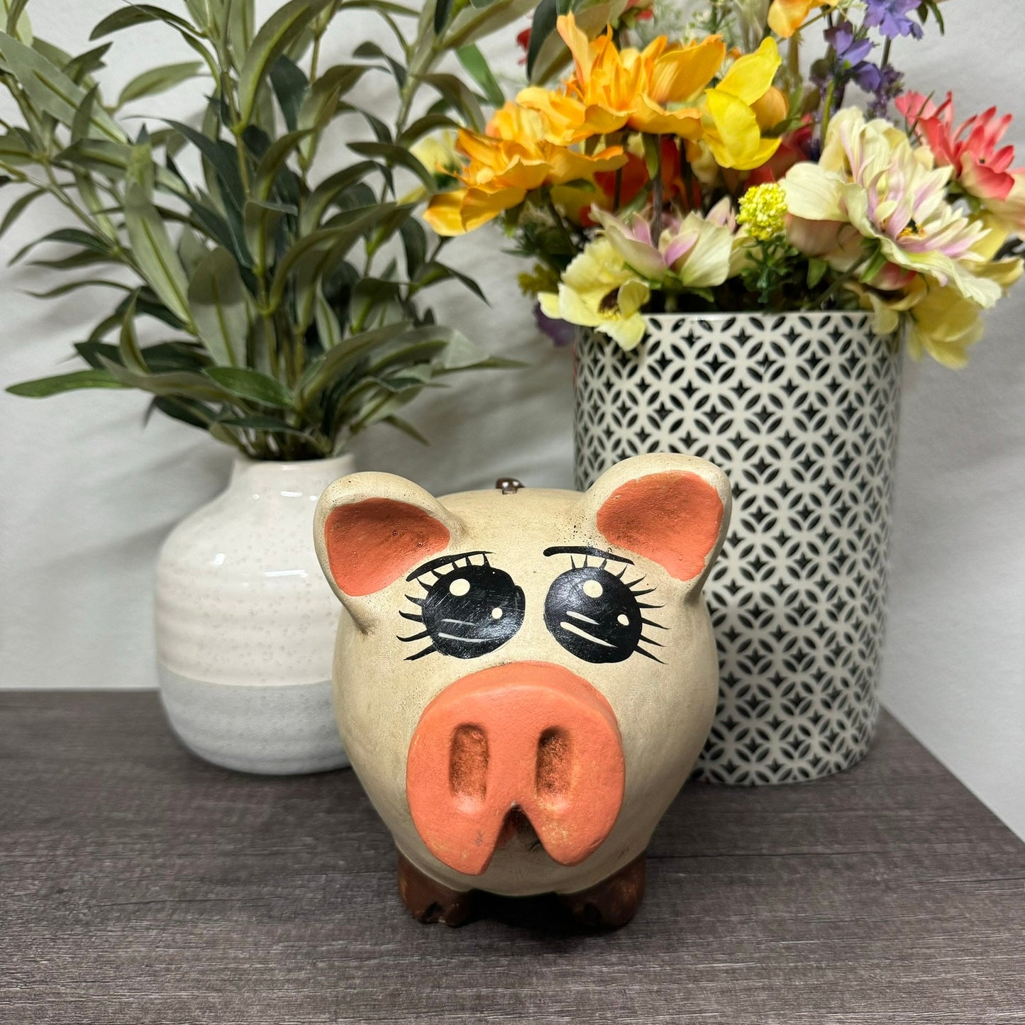 Mexican Clay Piggy Bank Hand Painted Super Cute and Practical Ceramic Piggy Bank