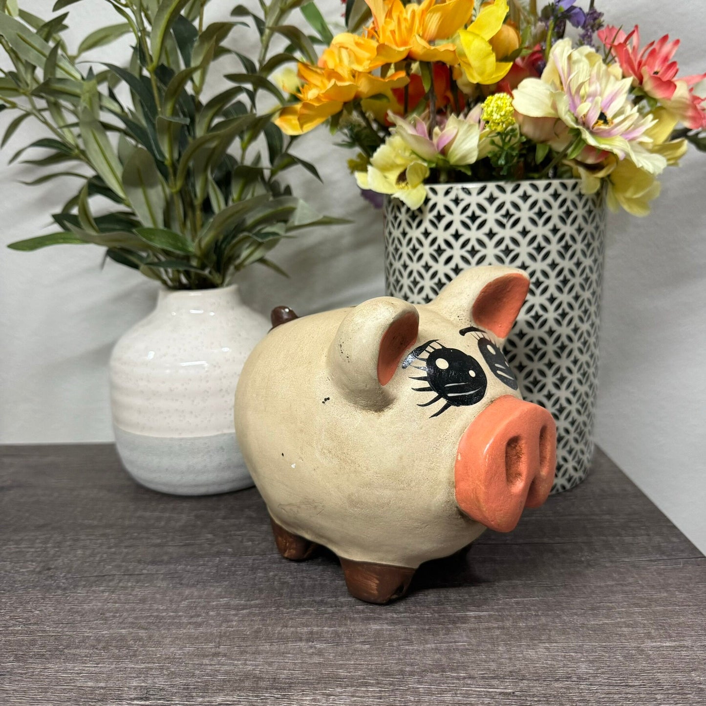 Mexican Clay Piggy Bank Hand Painted Super Cute and Practical Ceramic Piggy Bank