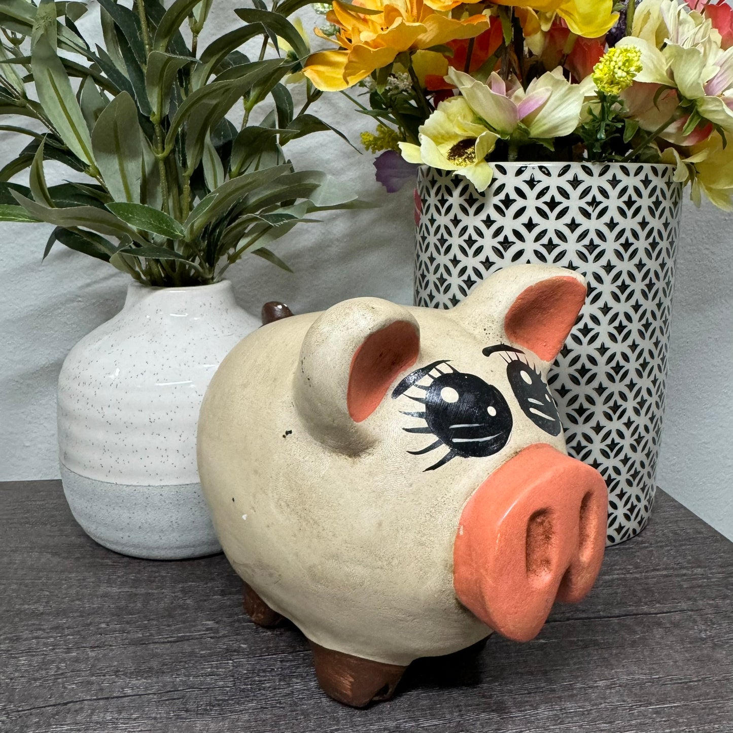 Mexican Clay Piggy Bank Hand Painted Super Cute and Practical Ceramic Piggy Bank