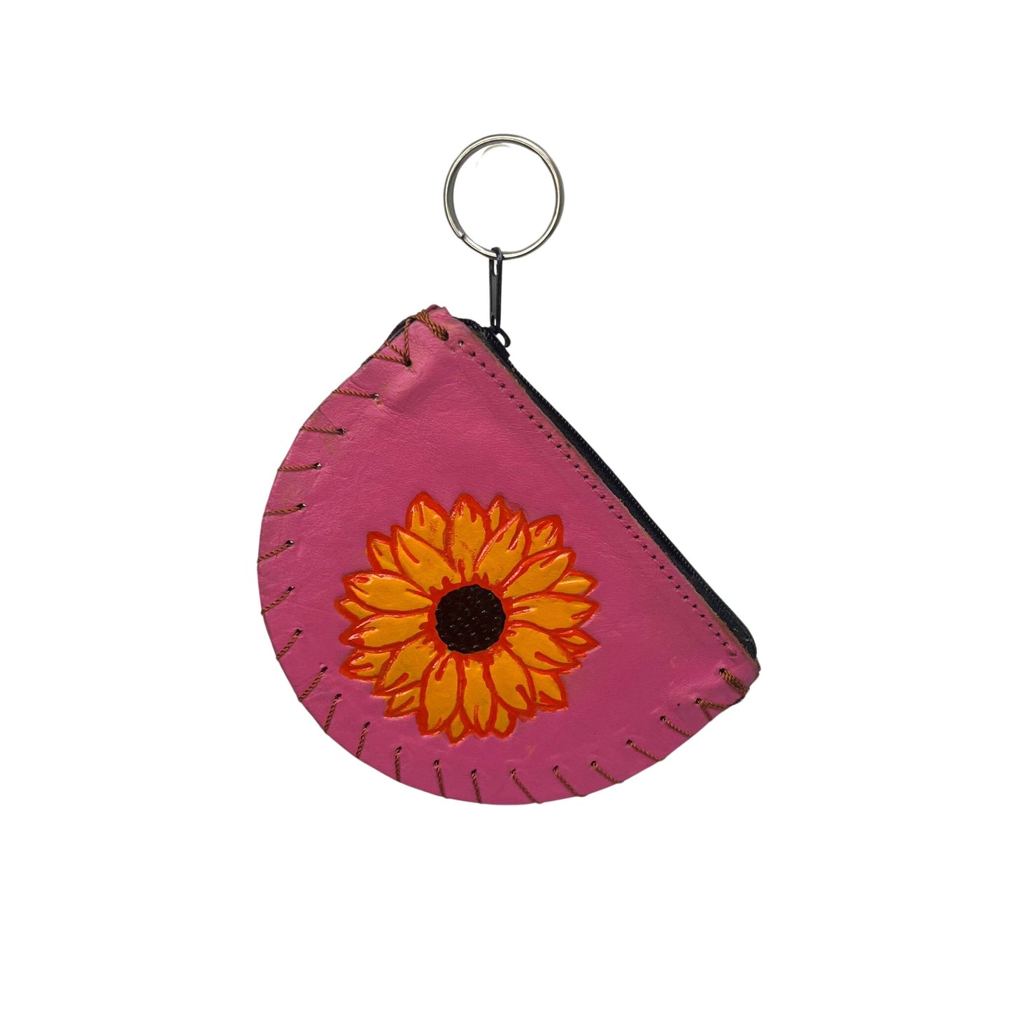 Frida Kahlo Inspired & Floral Coin Authentic Leather Purses Unique Designs! 5 Inches