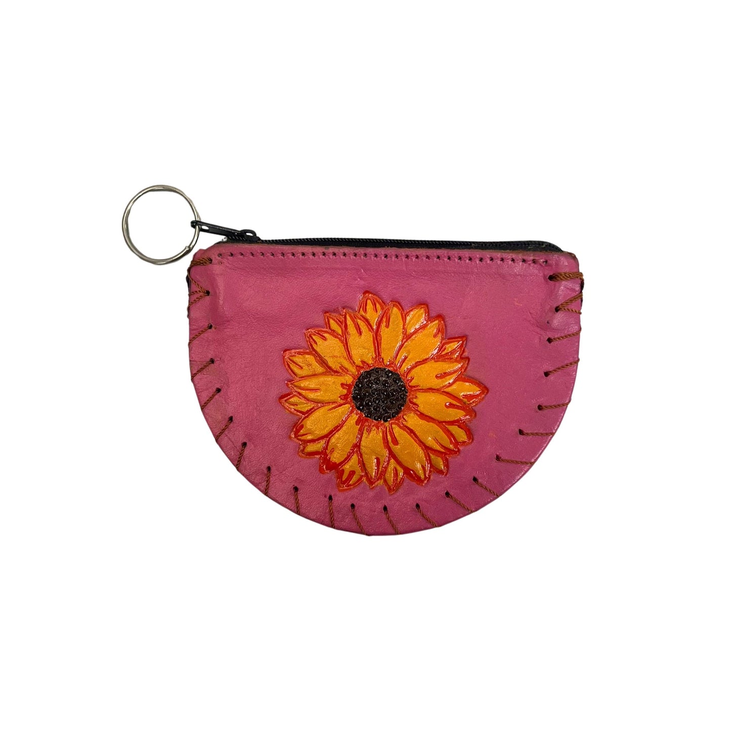 Frida Kahlo Inspired & Floral Coin Authentic Leather Purses Unique Designs! 5 Inches