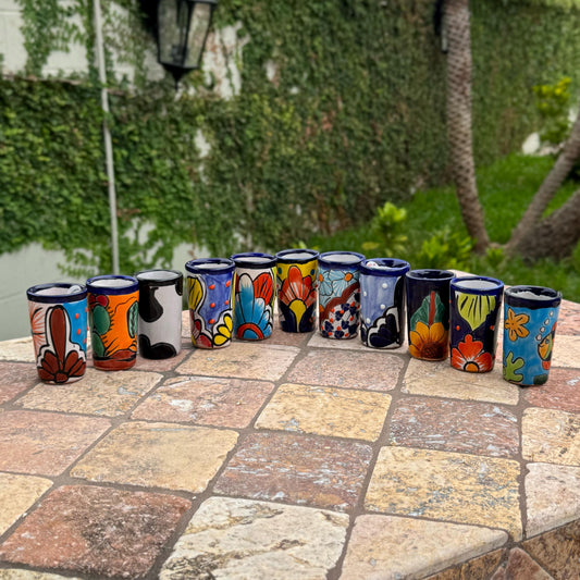 Mexican Talavera shot glasses | Handmade in Mexico | Party favors | Sets of 5,10,15,20, and more available!