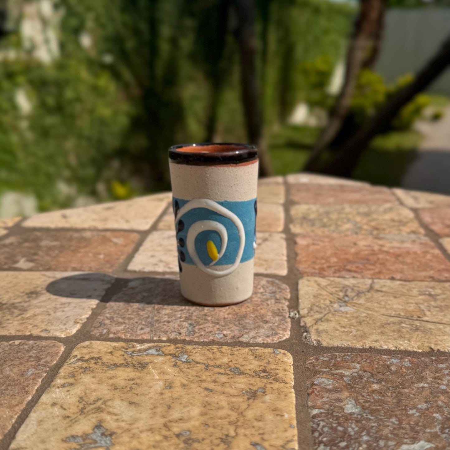 Mexican Ceramic shot glasses | Tequileros | Handmade in Mexico | Set of 5, 10, 15, and 20 available | Quinceanera, wedding, and party favors
