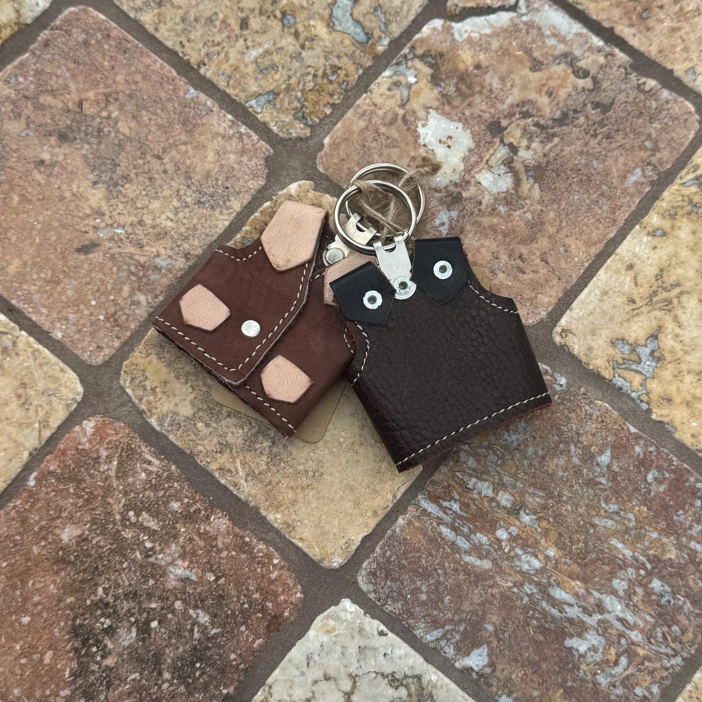Leather cowboy vest keychain | Handmade in Mexico | key charm | Cowboy and western themed