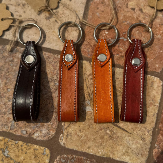 Leather Loop keychain | Handmade in Mexico | Cowboy and western design | Gift | key charm