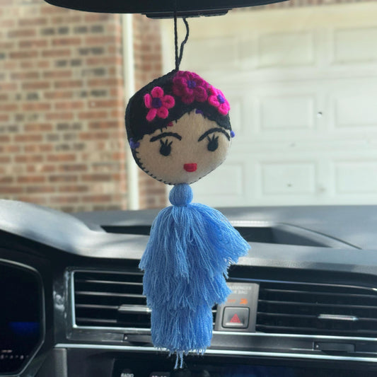 Frida Kahlo inspired hanging car tassel | Handmade in Mexico | Car accessory | Bag tassel | Decor | Sets of 5, 10, 15, and 20 available!
