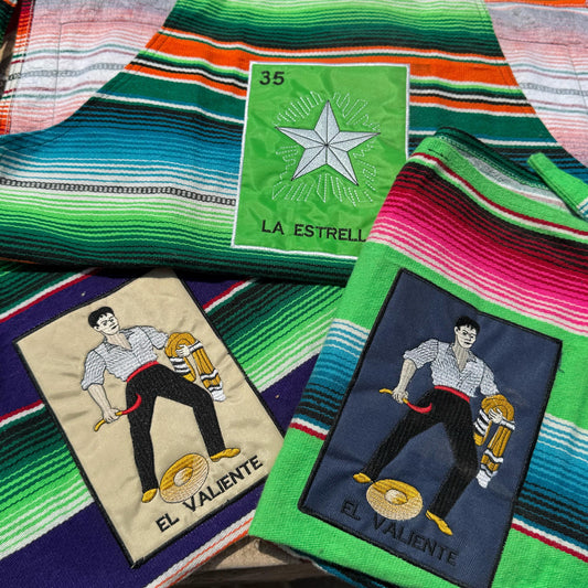 Mexican Loteria inspired style aprons | Handmade in Mexico | Kitchen decor | Cooking decor